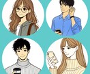 4月限定！シンプルおしゃれなアイコン描きます カラー無料対応◎最短3日のスピード納品 イメージ4