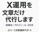X運用代行｜投稿・プロフ・DM文作成します 文章だけ任せたい方へ。自然な言葉で整えます イメージ1