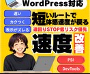WP速度改善（LCP/CLS・1URL）をします 低リスク優先、Before/After提出！ イメージ1