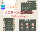 高品質◎結婚式用デザインテンプレートをお渡しします メニュー表/ドリンクメニュー表/テーブル番号/招待状を20枚 イメージ2