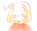 シンプルかわいい線画女の子イラストをお描きします 商用利用OK!柔らかい線とポイントカラーでオシャレかわいい♪ イメージ4