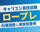 キャリコンロープレ逐語録解説回答例をAI作成します 一人練習もできる独自パターン勉強法★勉強が進んでいない人★ イメージ1