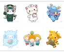 商用OK！オリジナルキャラクターを作成します コンテスト受賞歴あり！親しみやすいキャラクターお任せ下さい イメージ8
