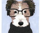 ファッショナブルなアニマル肖像画を作成いたします ペットのお写真をいただき、おしゃれをさせて肖像画にします。 イメージ1