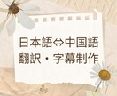 中国語⇄日本語　動画翻訳、字幕作成をいたします 翻訳から字幕制作までワンストップで対応！ イメージ1