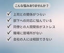 職場の人間関係や上司・部下の悩みを整理します 会社では話しにくい悩みも安心して話せます イメージ2