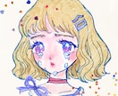 ガーリーレトロかわいい女の子のイラストを書きます LINE、X、Instagram、Youtubeに！ イメージ7
