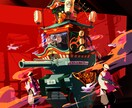 リアルからポップまで乗り物＋人物等描きます バイク・車などを幅広い絵柄で、人物や背景との組み合わせも可 イメージ7