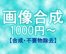 迅速対応！写真の合成・不要物除去　承ります 写真合成、不要物除去など画像加工を承ります！ イメージ1