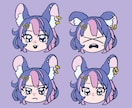 喜怒哀楽4種を可愛く描きます あなたや家族、友人やペットの似顔絵をかわいいタッチで！ イメージ1