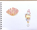 お好きな食べ物を色鉛筆で描きます メニューの挿絵やインテリアにも。ハガキ内サイズ対応 イメージ10