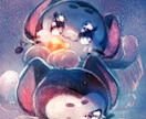 優しいふわふわした絵柄のアイコンを作成致します きらきらふわふわした可愛いアイコンを制作します！ イメージ9