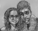 鉛筆画をデジタルで加工した似顔絵描きます SNSのアイコンやプレゼントに！ イメージ4