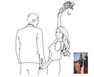 シンプルでお洒落なイラスト描きます お写真を元に似顔絵イラストをお描きします！ イメージ2