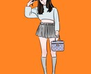 ファッション誌風・おしゃれなイラストお描きします ＜SNS・アイコン・ヘッダー・フライヤー・パンフレットに！＞ イメージ3