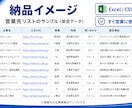 あなたの商品に合う営業先を100件リスト化します 探す時間を削減。すぐ営業できる候補をまとめます イメージ2