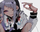 曲の一枚イラスト描きます やみかわ系です！サムネイラスト対応できます！ イメージ1