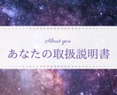 あなた専用の「取り扱い説明書」をお作りします 専門用語は使わず、今すぐ役立つ形でお渡しします イメージ1