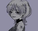 SNSで使えるイラストアイコン描きます かわいい女の子や病み系アイコン描きます。 イメージ4