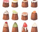 水彩画でケーキや焼き菓子のイラストを描きます 〜丁寧なヒアリング〜　温かく優しいタッチが得意です♪ イメージ8