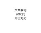 文章・レポート・資料をわかりやすく即日で要約します 忙しい方や、読む時間がない方にお勧めです。 イメージ1