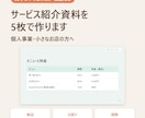 お店・教室のサービス紹介資料を5枚で作ります メニュー・料金・予約の流れを見やすく｜通話なし イメージ1