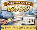 22年運営メディアから自然な被リンクをします オールドドメインからの被リンクで自然なSEO効果をサポート イメージ1