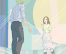 シンプルな人物＋花のイラストを描きます 1枚のイラストに物語を詰め込みます イメージ1