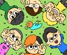 カートゥーン風のイラスト作成します ご自身や友達、カップル、ご夫婦のアイコンや贈り物用に！ イメージ2