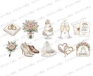ウェディングに使えるイラスト販売してます 結婚式・ウェディング・ウェルカムボード・招待状・にもおすすめ イメージ4