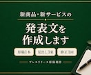 新商品のプレスリリースとWeb・SNS文を作ります 初めての発売に。発表文・Web・SNSをまとめて制作 イメージ1
