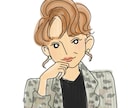 デフォルメ似顔絵描きます オシャレでシンプルなイラストであなたの似顔絵描きます イメージ4