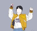 オシャレな線画イラスト描きます 推しも可愛く描きます！文字入れ◎ イメージ8