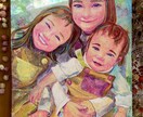 温かくて絵画的✨オシャレでそっくりな似顔絵描きます アクリル画の多彩なカラー、世界に一つの記念になる似顔絵作品 イメージ2