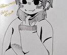 ネットアイコンや、似顔絵描きます モノクロの線画、筆ペンのアイコンが欲しい人へ！ イメージ1