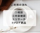 調べてまとめてネット情報を要約、整理します 時間がない方の代わりに要点をまとめます イメージ3