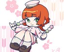 おだんご×制服ちびキャラ描きます 春らしいちびキャラのテンプレイラストです! イメージ4