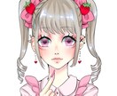 最安値で女の子アイコン描きます 最安値で納期も早め、かわいい女の子を描きます イメージ1