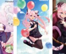 かわいい絵柄で1枚絵を描きます IRIAMの返礼品、歌ってみたなどのイラストお探しのかたへ イメージ8