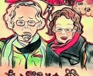 大切な方の似顔絵、メッセージカードを描きます ナチュラルな似顔絵メッセージカード イメージ1