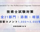 技術士21部門｜コメント1000字以上で回答します 全部門・全科目対応（総監含む） イメージ1