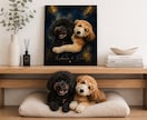 愛犬を高級アート作品風ポートレートに仕上げます 大切な愛犬を美術館に飾る絵画のような作品に仕上げます。 イメージ6