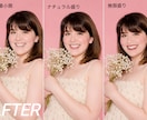 元の魅力を活かし自然に映える写真へレタッチします スピード納品！華やかに映えるSNS・プロフィール写真に最適。 イメージ3