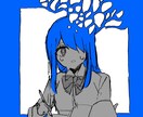 病みテイストの女の子描きます 病みかわいい女の子・SNS用アイコンなどに！ イメージ2