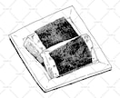先着10名お試し価格≫ペン画イラスト描きます 味のあるタッチ◎メニューやワンポイントに◎ イメージ3
