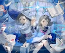 商用可︎︎⟡キラキラ透明感のある人物+背景描きます 配信、アイコン、イベント等、目を引くイラストをご希望の方に！ イメージ8