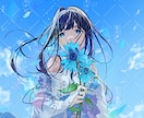和風な一枚絵、アイコン、サムネ、キャラデザ描きます 綺麗、儚さのある絵に仕上げます イメージ1