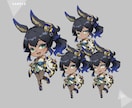 アニメっぽい！ミニキャラ描きます 商業経験有！キャッチーでかわいいアニメ塗り イメージ6