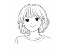 ゆるゆる線でSNSや名刺用の線画似顔絵を作成します SNS・名刺・アイコンに使いやすい線画似顔絵 イメージ5