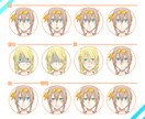 表情差分6種付き！立ち絵制作致します TRPG/動画/ゲーム等の立ち絵を制作致します！ イメージ9